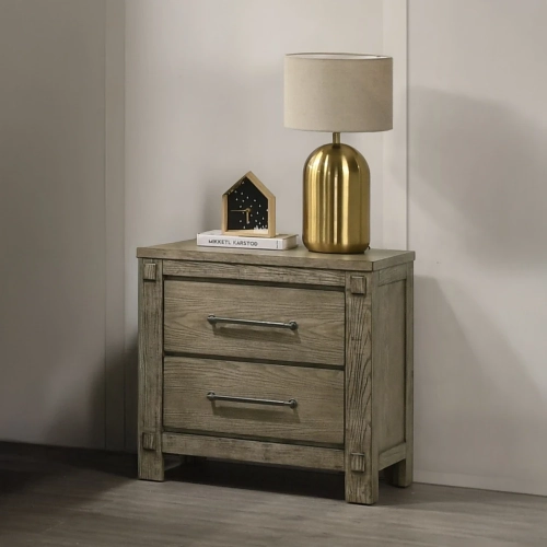 Colton Nightstand in Antique White Oak Finish