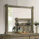 Colton Mirror in Antique White Oak Finish