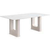 Kalam 79" Dining Table in Ceramic & Beige Finish
