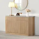 Qwin Server in Natural Marble & Oak