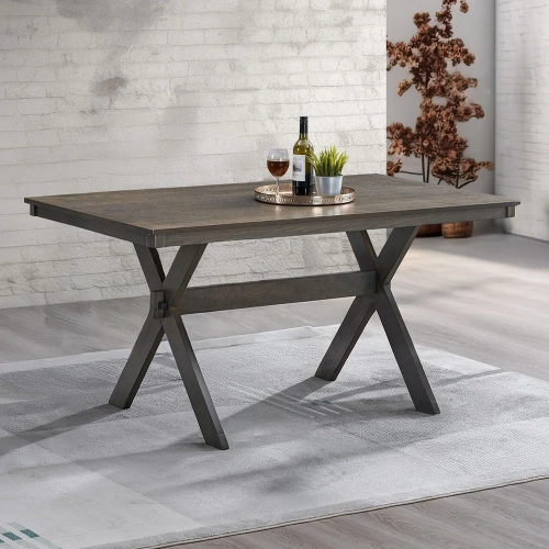 Marit 59" Dining Table in Gray Finish Wood