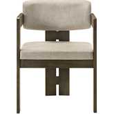 Destin Dining Chair in Light Gray Fabric & Walnut Finish