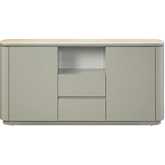 Ingram Server in Ceramic & Light Gray Finish