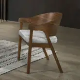 Hoyte Dining Arm Chair in Walnut Finish (Set of 2)