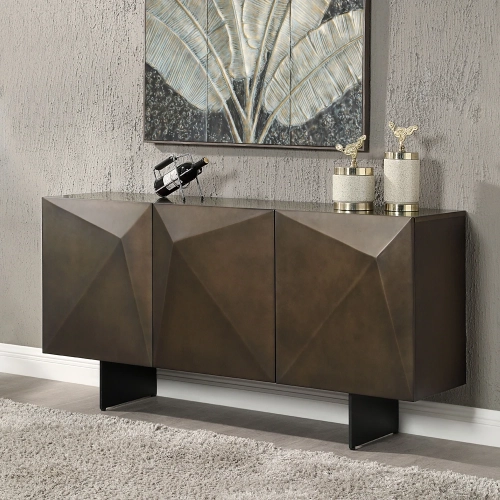 Malika Server in Brushed Copper Cross Finish