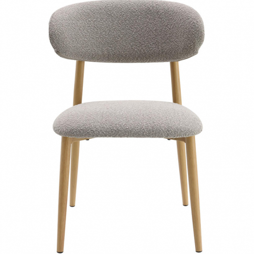 Kacey Dining Chair in Gray Boucle Fabric (Set of 2)