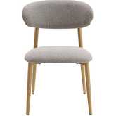 Kacey Dining Chair in Gray Boucle Fabric (Set of 2)