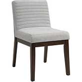 Edwyn Dining Chair in Gray Fabric & Brown Finish (Set of 2)