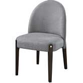 Clayten Dining Chair in Gray Fabric & Espresso Finish (Set of 2)