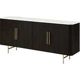 Clayten Server in Faux Marble & Espresso Finish