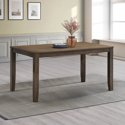 Damica 59" Dining Table in Walnut Finish Wood