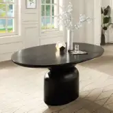 Marioly 78" Dining Table in Ash Black Finish Wood