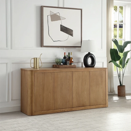 Zoey Server in Natural Finish Oak