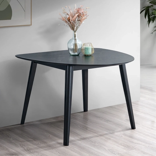 Real 43" Dining Table in Black Finish Wood
