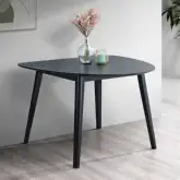 Real 43" Dining Table in Black Finish Wood