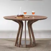 Seda 47" Round Dining Table in Walnut Finish