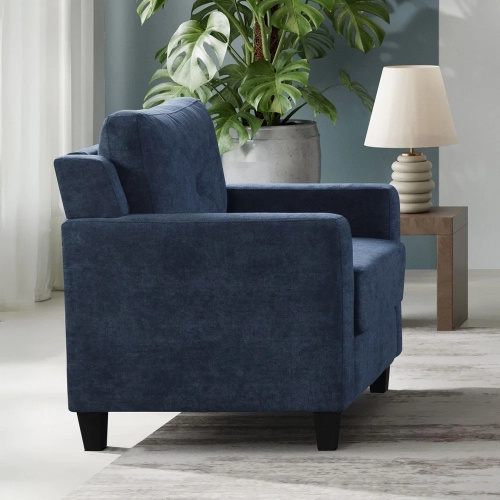 Horatio Accent Chair in Navy Chenille