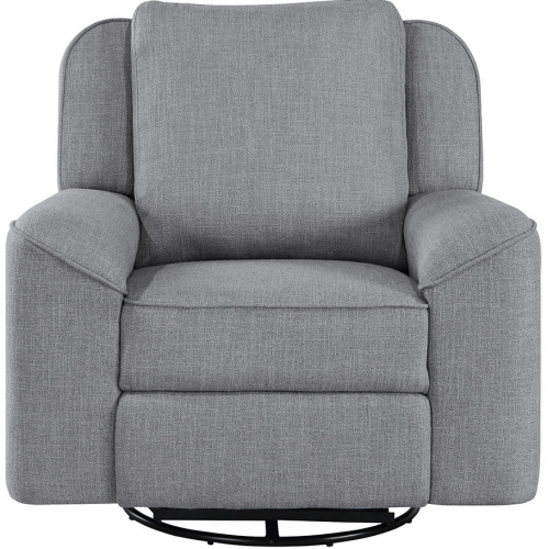 Destiny Swivel Glider Manual Recliner in Gray Linen