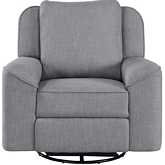 Destiny Swivel Glider Manual Recliner in Gray Linen