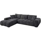 Chosen Sectional Sofa with Left Facing Chaise in Gray Chenille