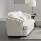 Mariko Loveseat with 2 Pillows in Beige Linen