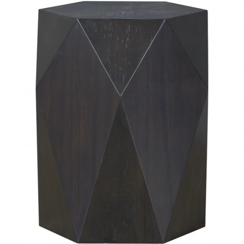 Hanniel Diamond Shape End Table in Black Finish