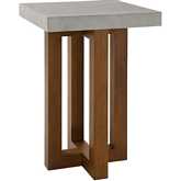 Keven End Table in Faux Concrete & Walnut Finish