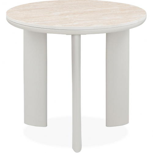 Ingram End Table in Sintered Stone & Light Gray Finish