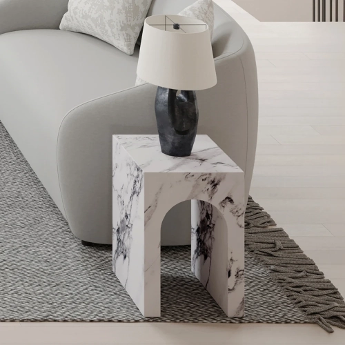 Fritzy End Table in Engineered Stone