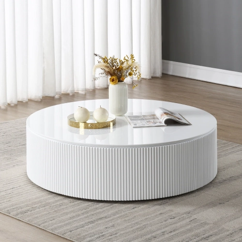 Dyllan Coffee Table in High Gloss White Finish