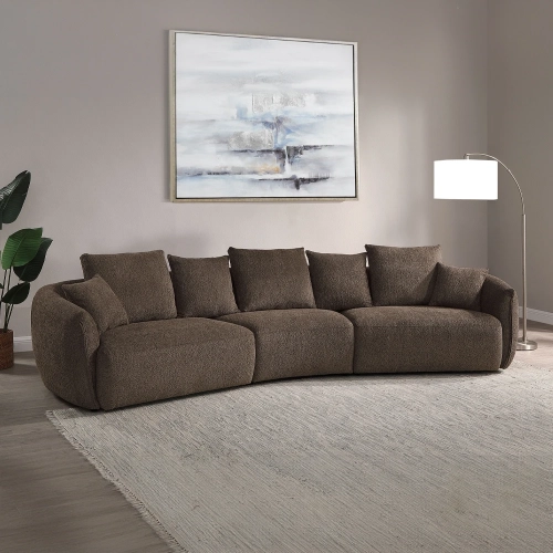 Bash Sectional Sofa in Macca Anthology Brown Boucle Fabric