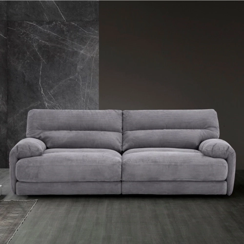 Cadenza 2 Piece Loveseat in Gray Corduroy