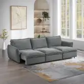 Eaden Power Sleeper Sofa in Gray Chenille