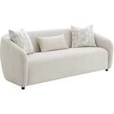 Etienne Sofa with 3 Pillows in Beige Linen