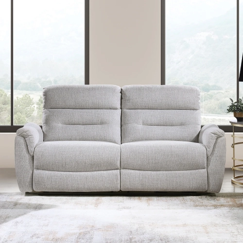 Eastre Power Recline Sofa w/ USB Port in Beige Chenille