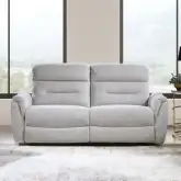 Eastre Power Recline Sofa with USB Port in Beige Chenille