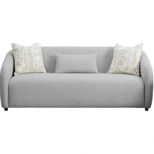 Etienne Sofa with 3 Pillows in Gray Linen