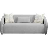 Etienne Sofa with 3 Pillows in Gray Linen