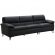 Eilene Sofa in Black Top Grain Leather