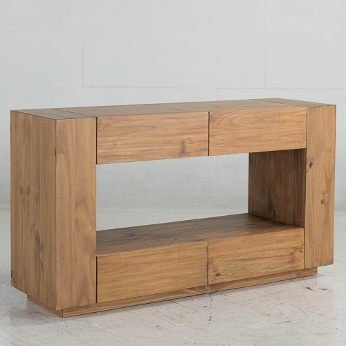 Harlan Sofa Table in Brown Finish