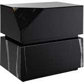 Drisana End Table in Black Mirrored Finish