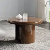Ronald End Table in High Gloss Brown