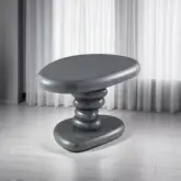 Charlene End Table in High Gloss Gray Finish