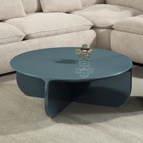 Lamond Coffee Table in High Gloss Teal Finish