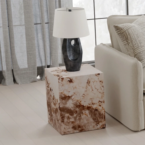Fultan End Table in Engineered Stone