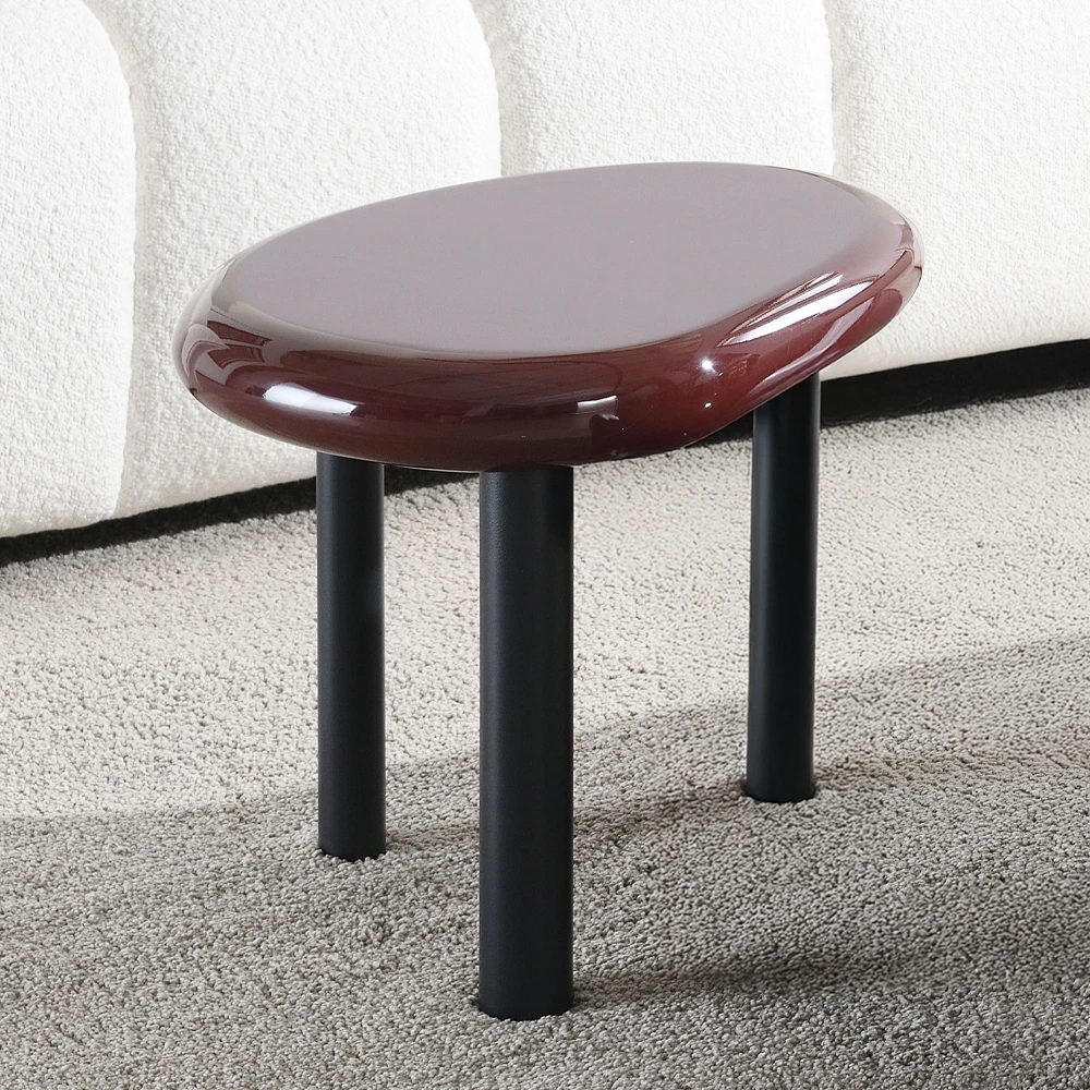Acme LV03956 Eddie End Table in High Gloss Red Finish