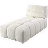 Loanna Modular Sectional Sofa Armless Chaise in Beige Linen
