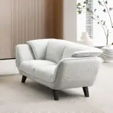 Nayeli Loveseat in Light Gray Boucle Fabric