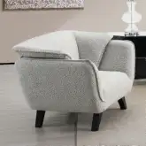 Nayeli Accent Chair in Light Gray Boucle Fabric