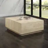 Deon Coffee Table in Natural Beige Travertine